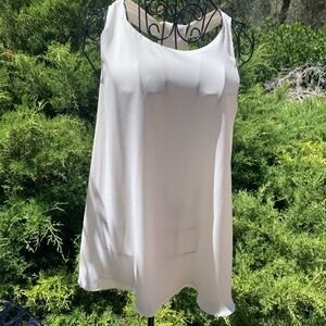 Flowy creamy  racerback  chiffon Tank Top